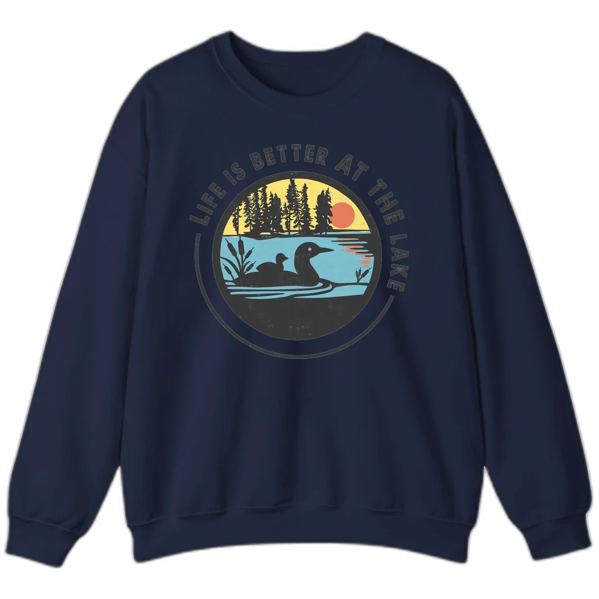 Life Is Better At The Lake Sweatshirt in Navy