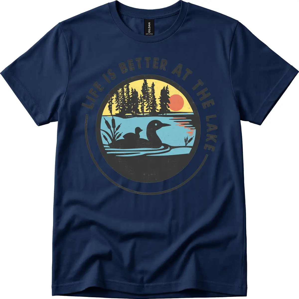 Life Is Better At The Lake T-Shirt in Navy