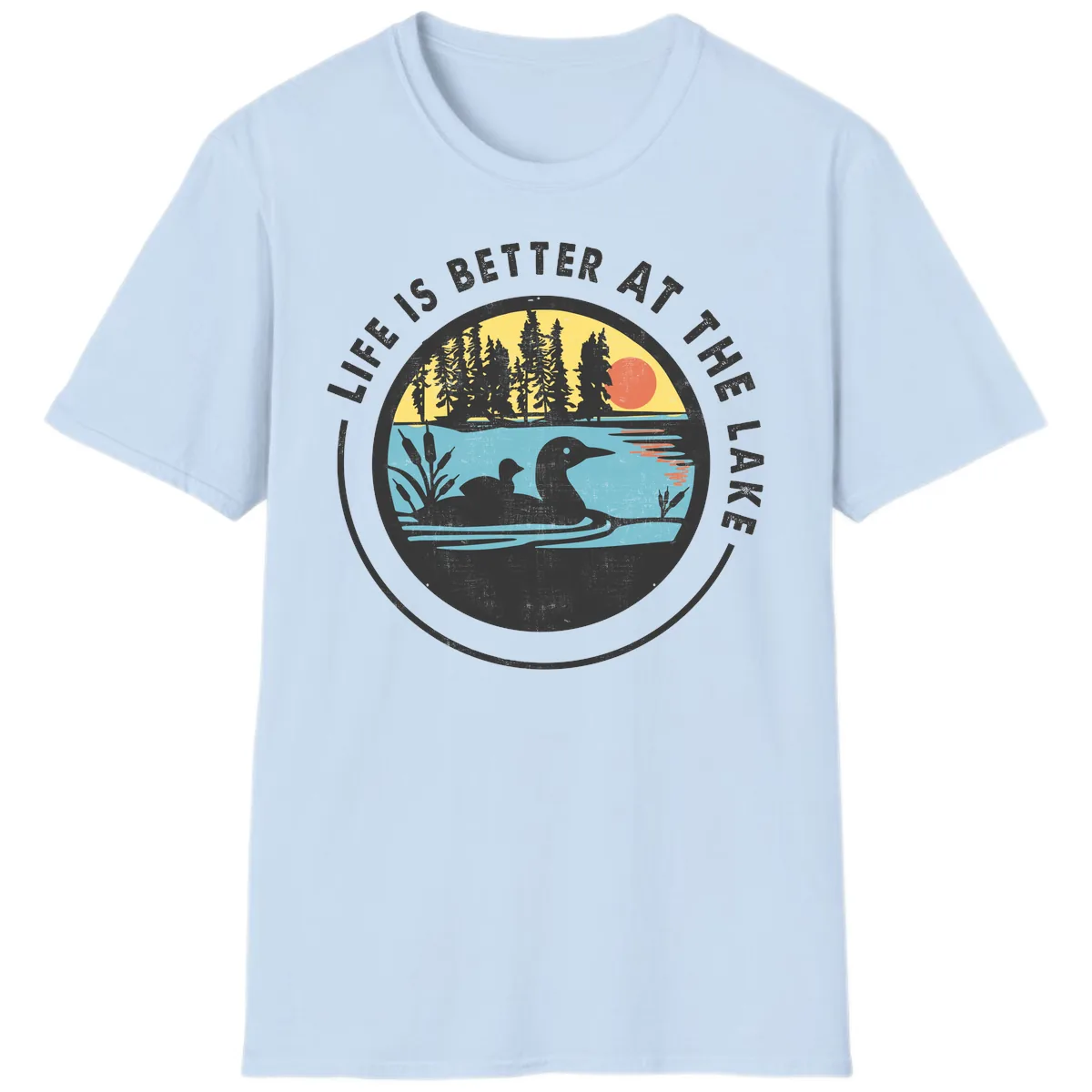Life Is Better At The Lake T-Shirt in Light Blue