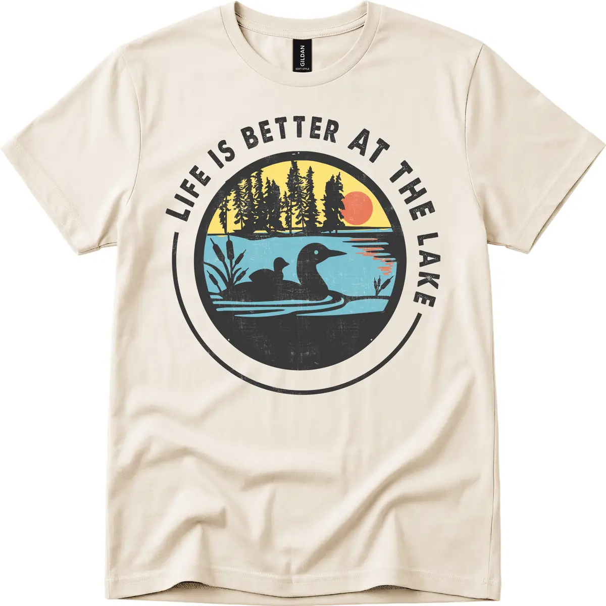 Life Is Better At The Lake T-Shirt in Natural