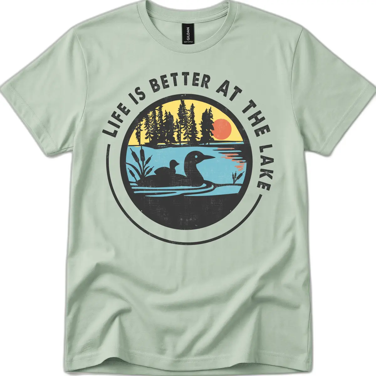 Life Is Better At The Lake T-Shirt in Sage
