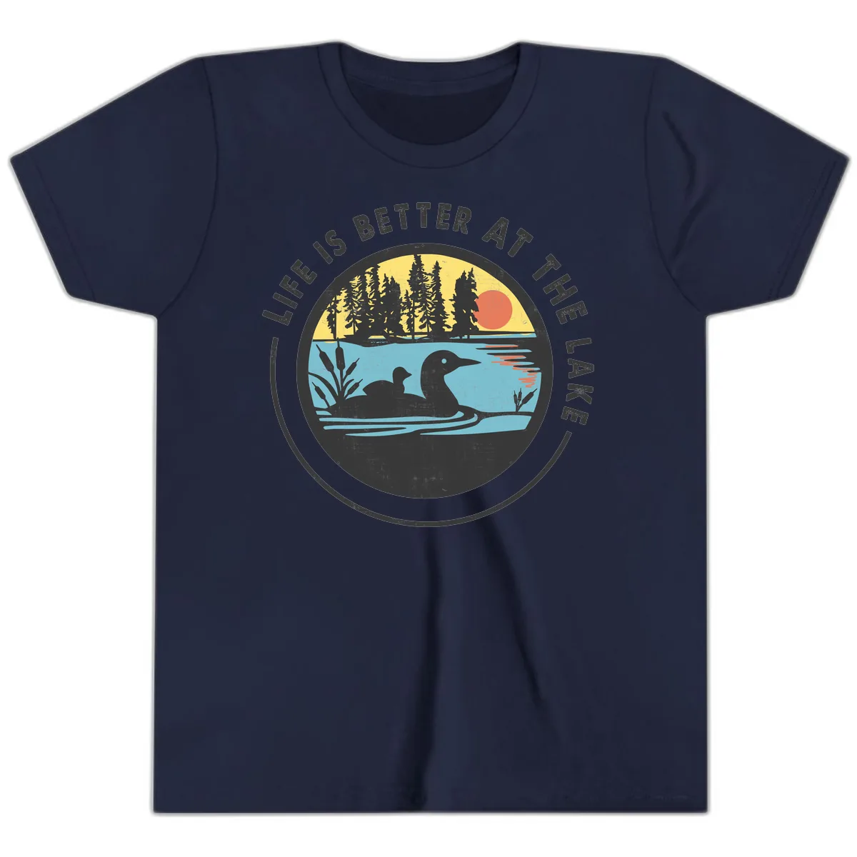 Life Is Better At The Lake Youth T-Shirt in Navy
