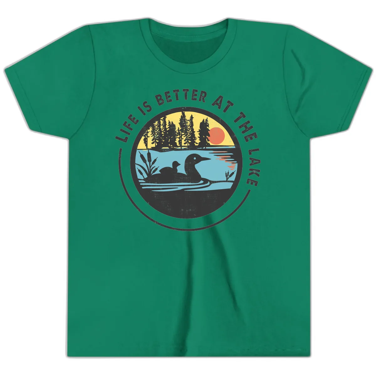 Life Is Better At The Lake Youth T-Shirt in Kelly