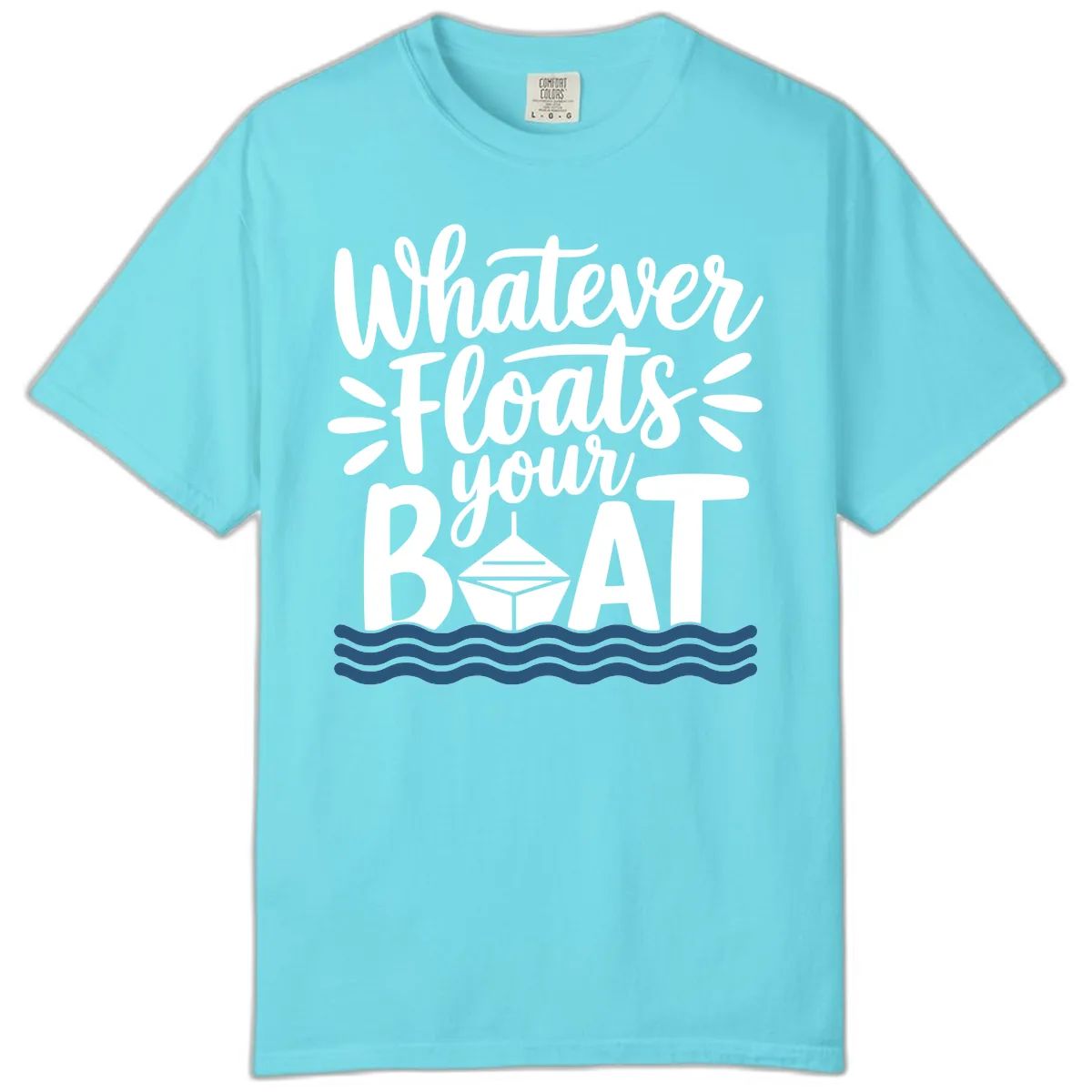 Whatever Floats Your Boat Design Comfort Color in Lagoon Blue