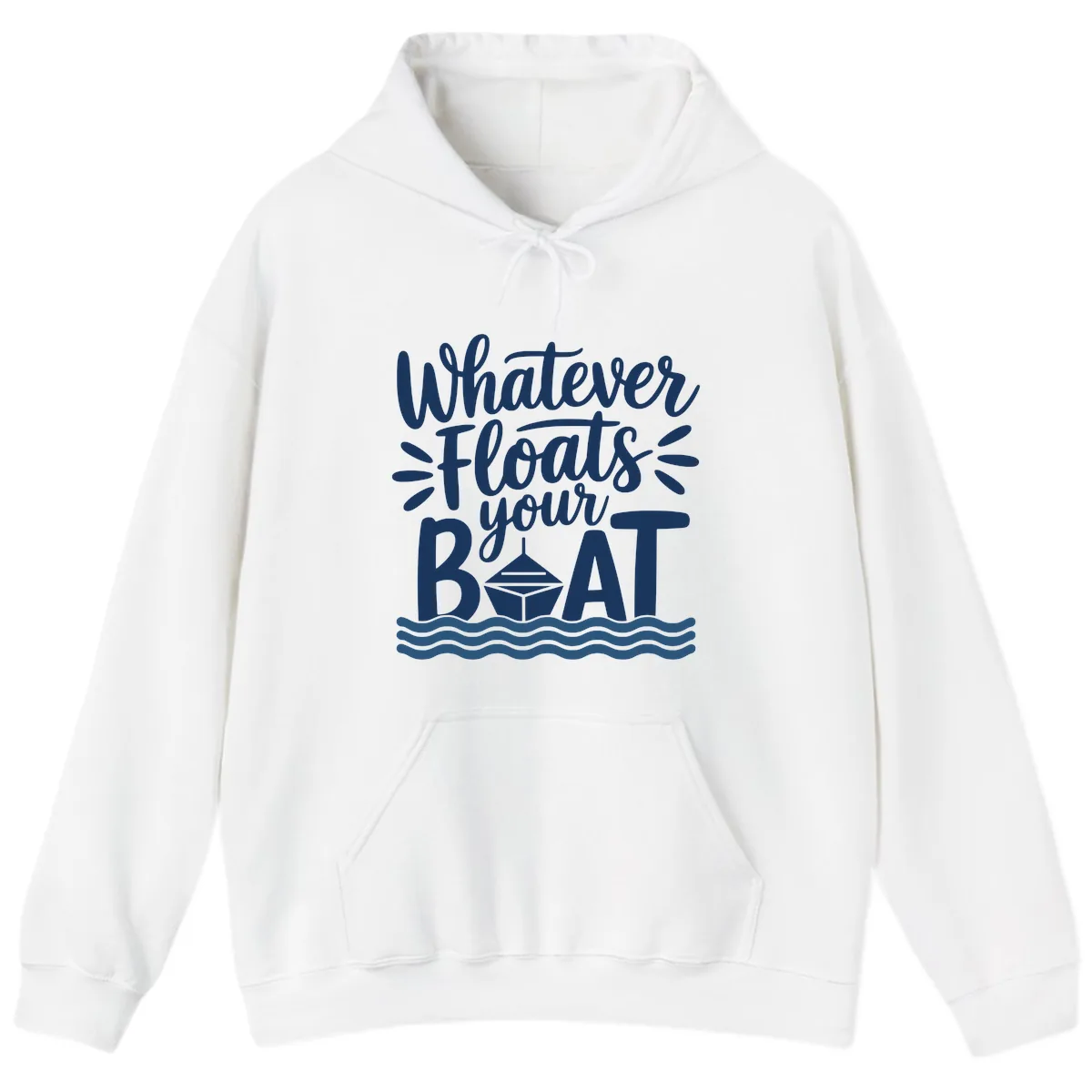 Whatever Floats Your Boat Design Hoodie in White