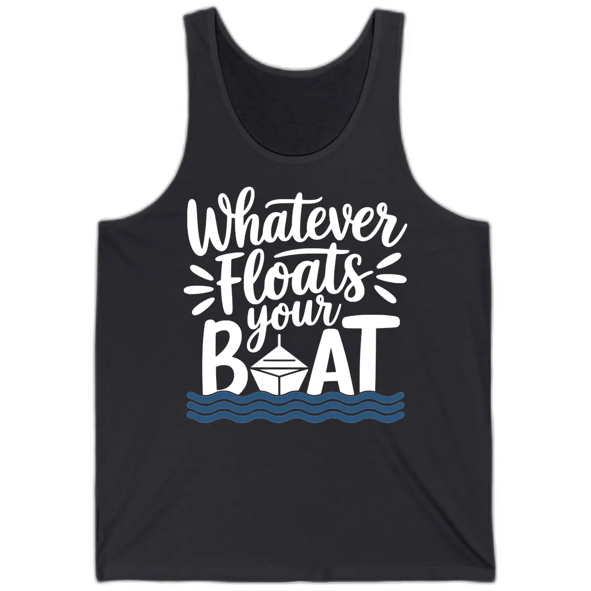 Whatever Floats Your Boat Design Tank in Dark Grey