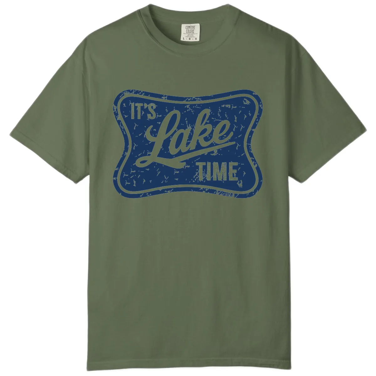It's Lake Time Retro Sign Comfort Color in Sage
