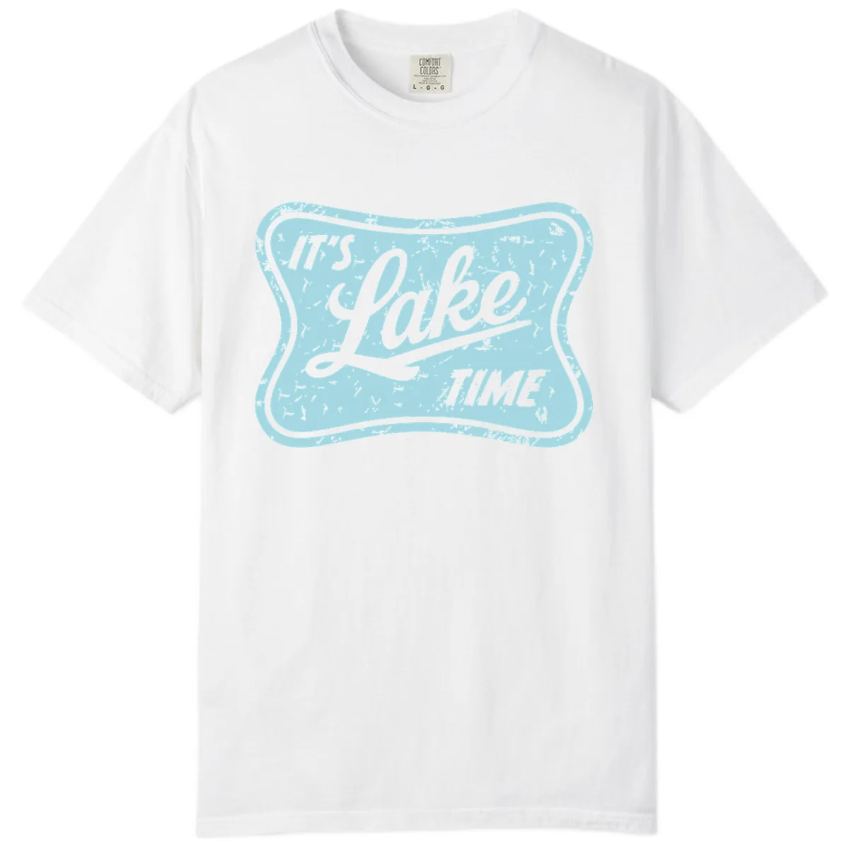 It's Lake Time Vintage Sign Comfort Color in White