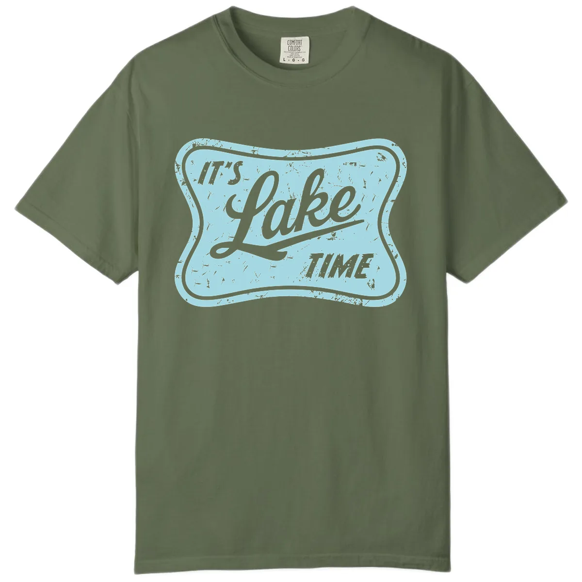 It's Lake Time Vintage Sign Comfort Color in Sage