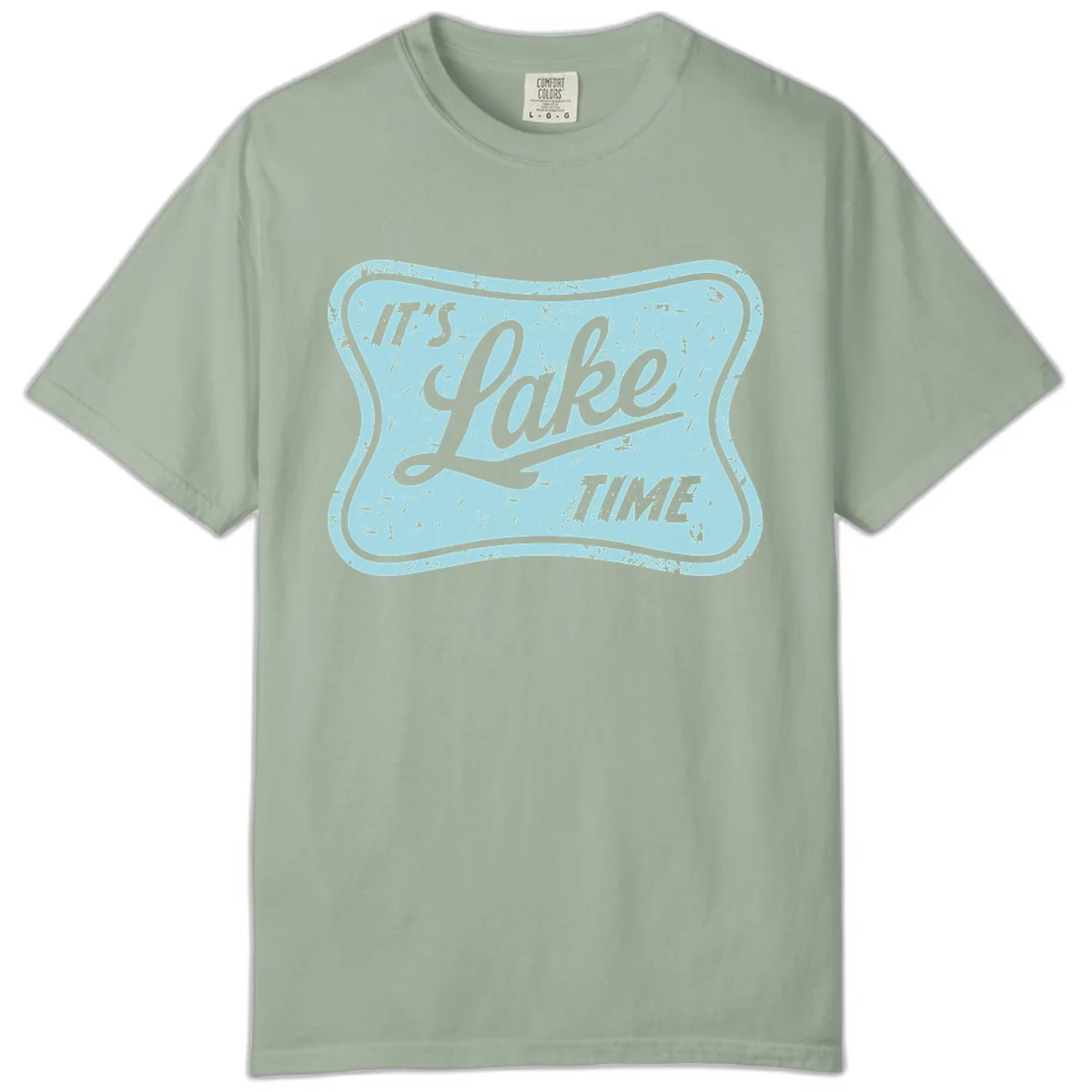 It's Lake Time Vintage Sign Comfort Color in Bay