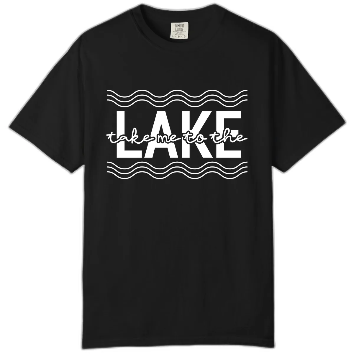 Take Me To The Lake Design Comfort Color in Black