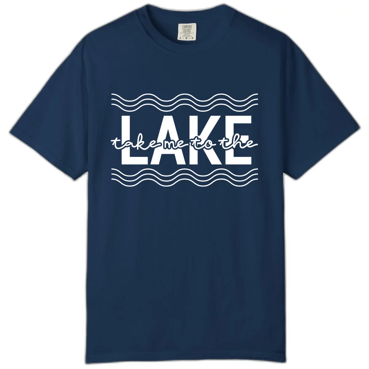 Take Me To The Lake Design Comfort Color in Navy