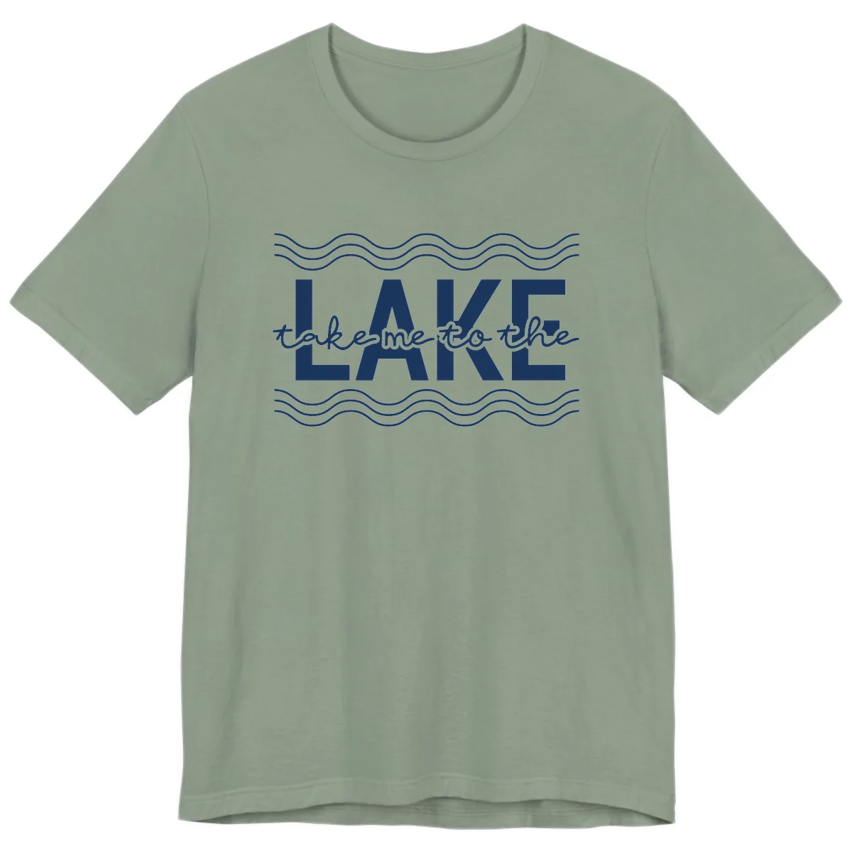 Take Me To The Lake Design Premium T-Shirt in Sage