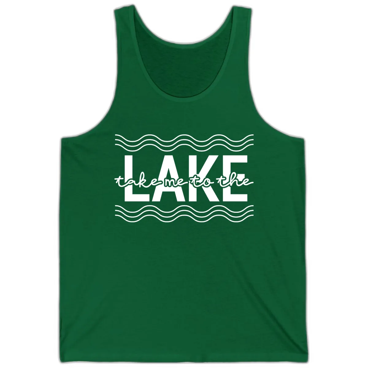 Take Me To The Lake Design Tank in Kelly