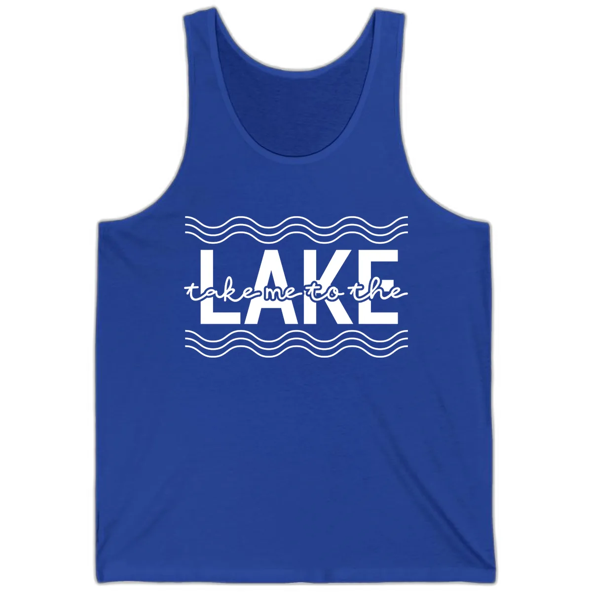 Take Me To The Lake Design Tank in True Royal
