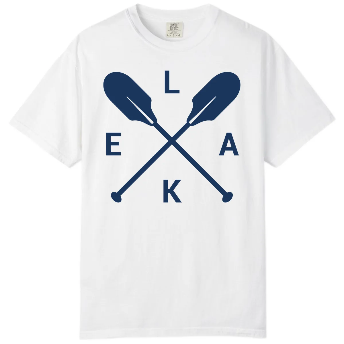 Lake Life Oar Emblem Design Comfort Color in White