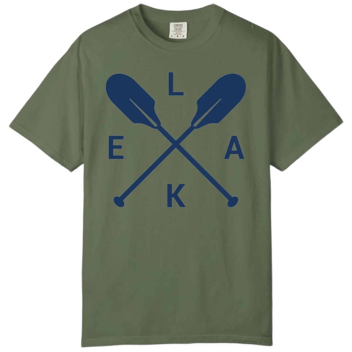 Lake Life Oar Emblem Design Comfort Color in Sage