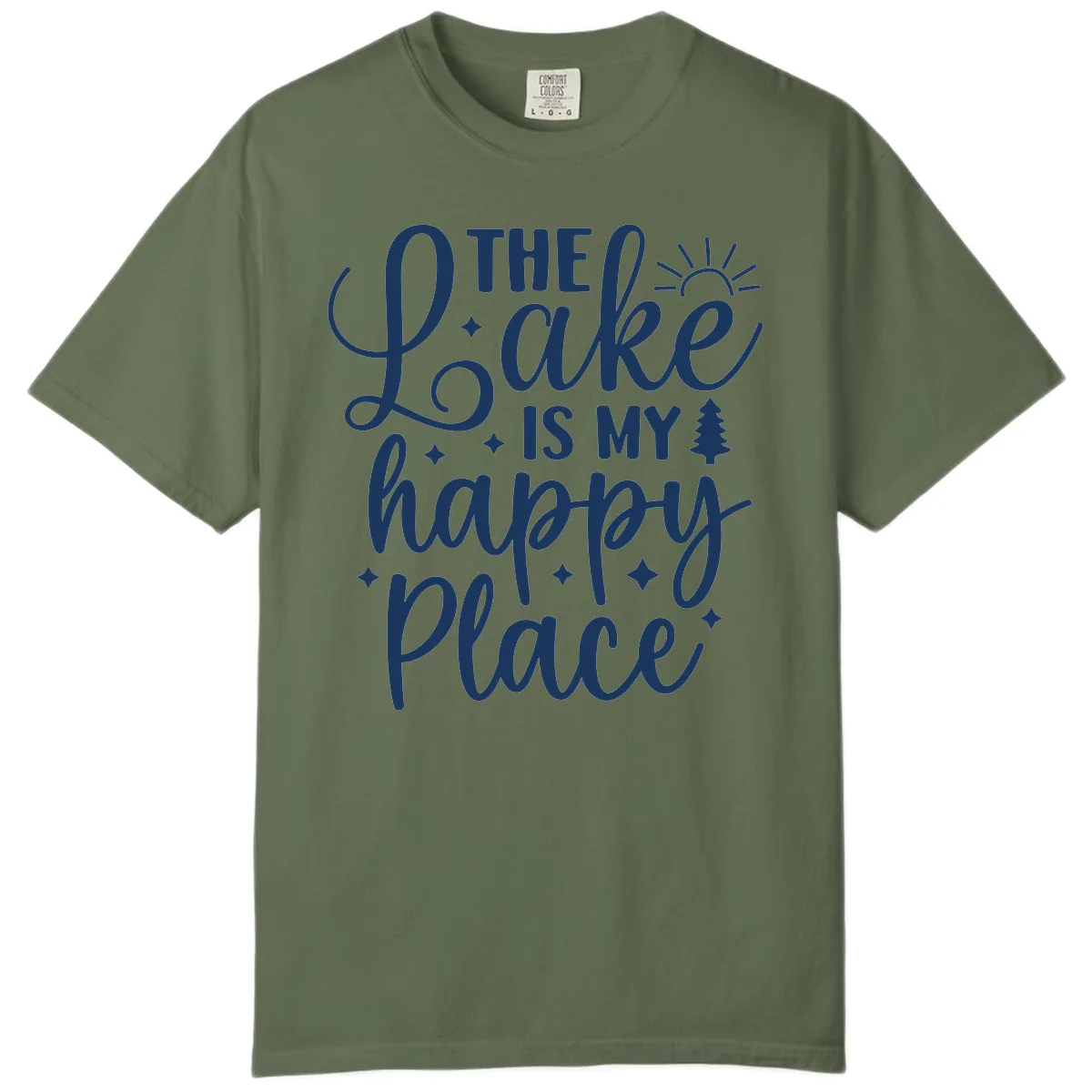 The Lake Is My Happy Place Design Comfort Color in Sage