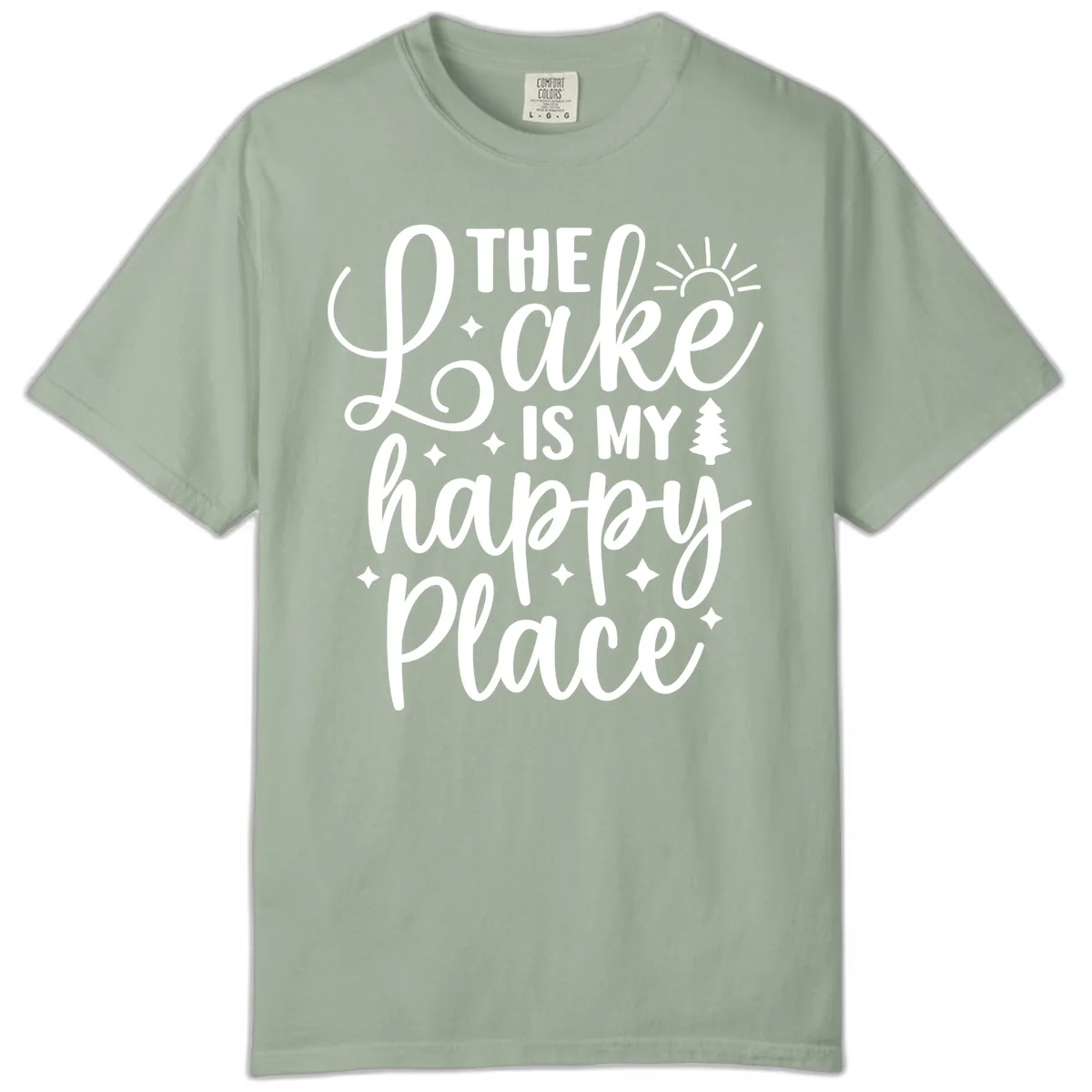 The Lake Is My Happy Place Design Comfort Color in Bay