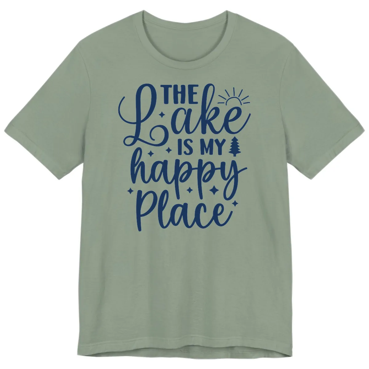 The Lake Is My Happy Place Design Premium T-Shirt in Sage