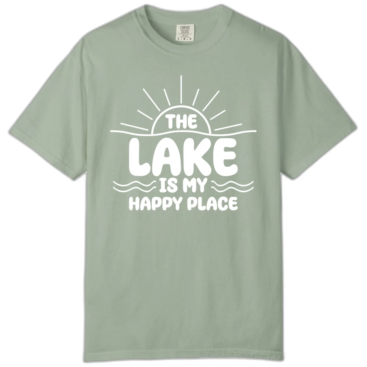 The Lake Is My Happy Place Design Comfort Color in Bay