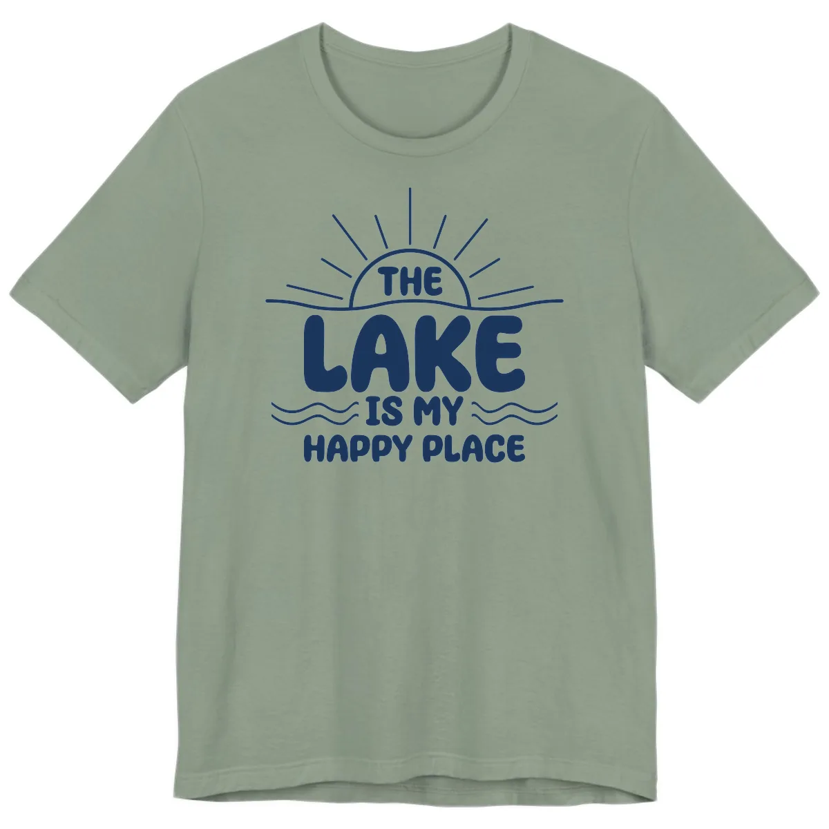 The Lake Is My Happy Place Design Premium T-Shirt in Sage