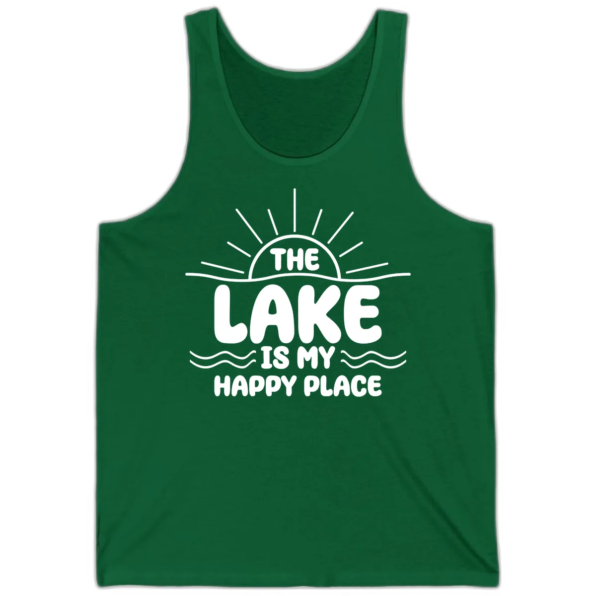 The Lake Is My Happy Place Design Tank in Kelly