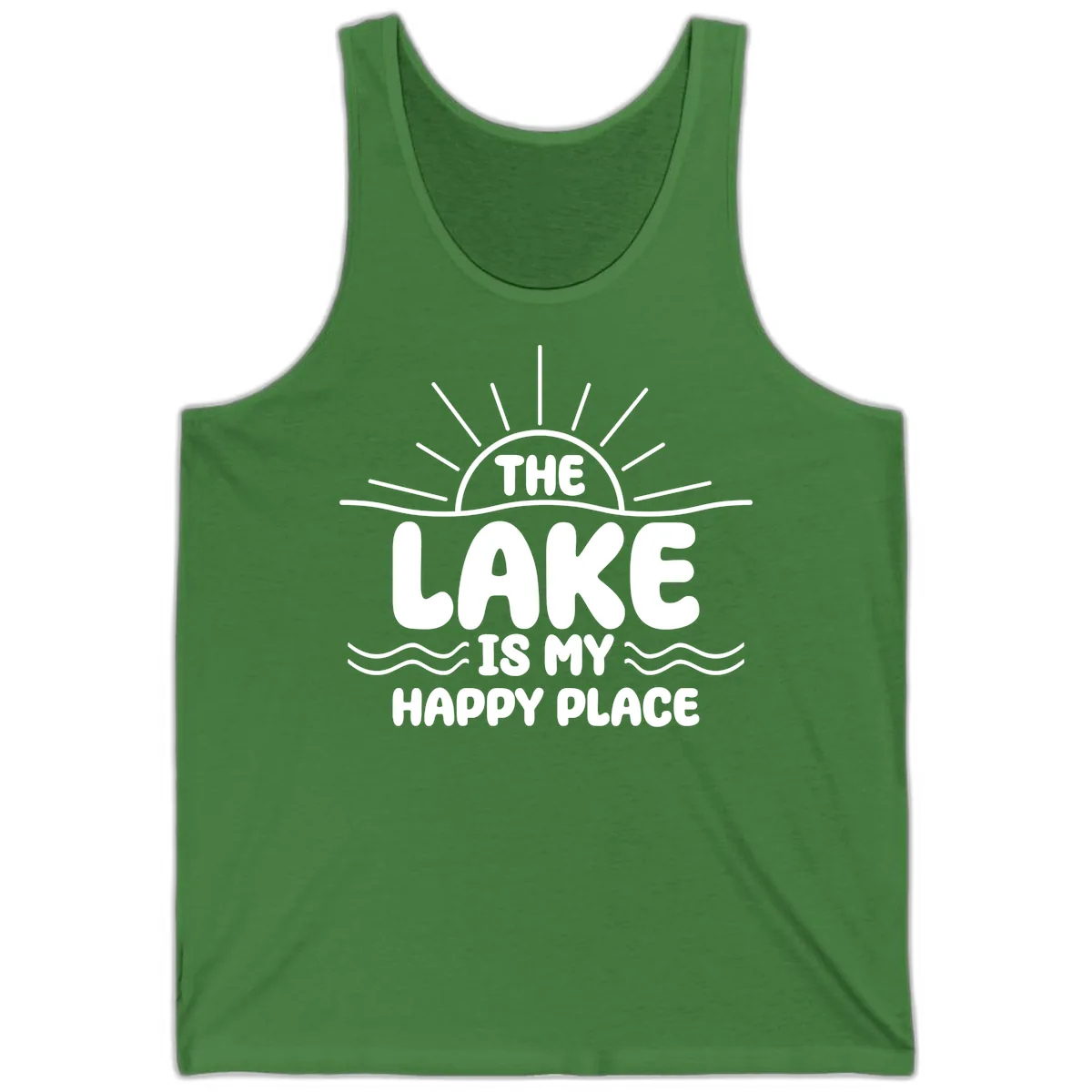 The Lake Is My Happy Place Design Tank in Leaf