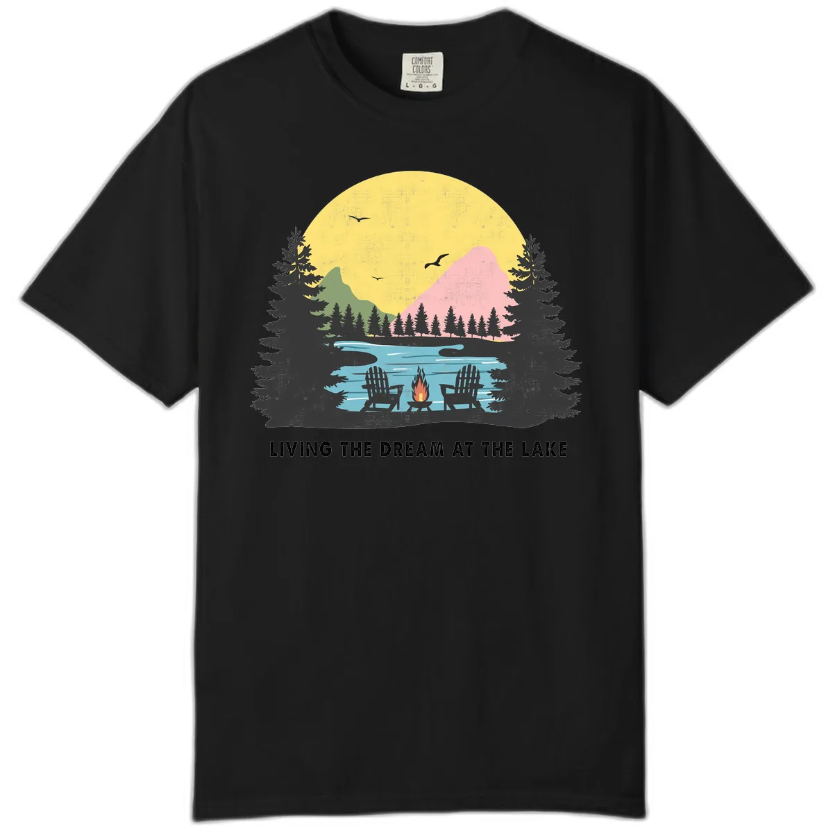 Living The Dream At The Lake Comfort Color in Black