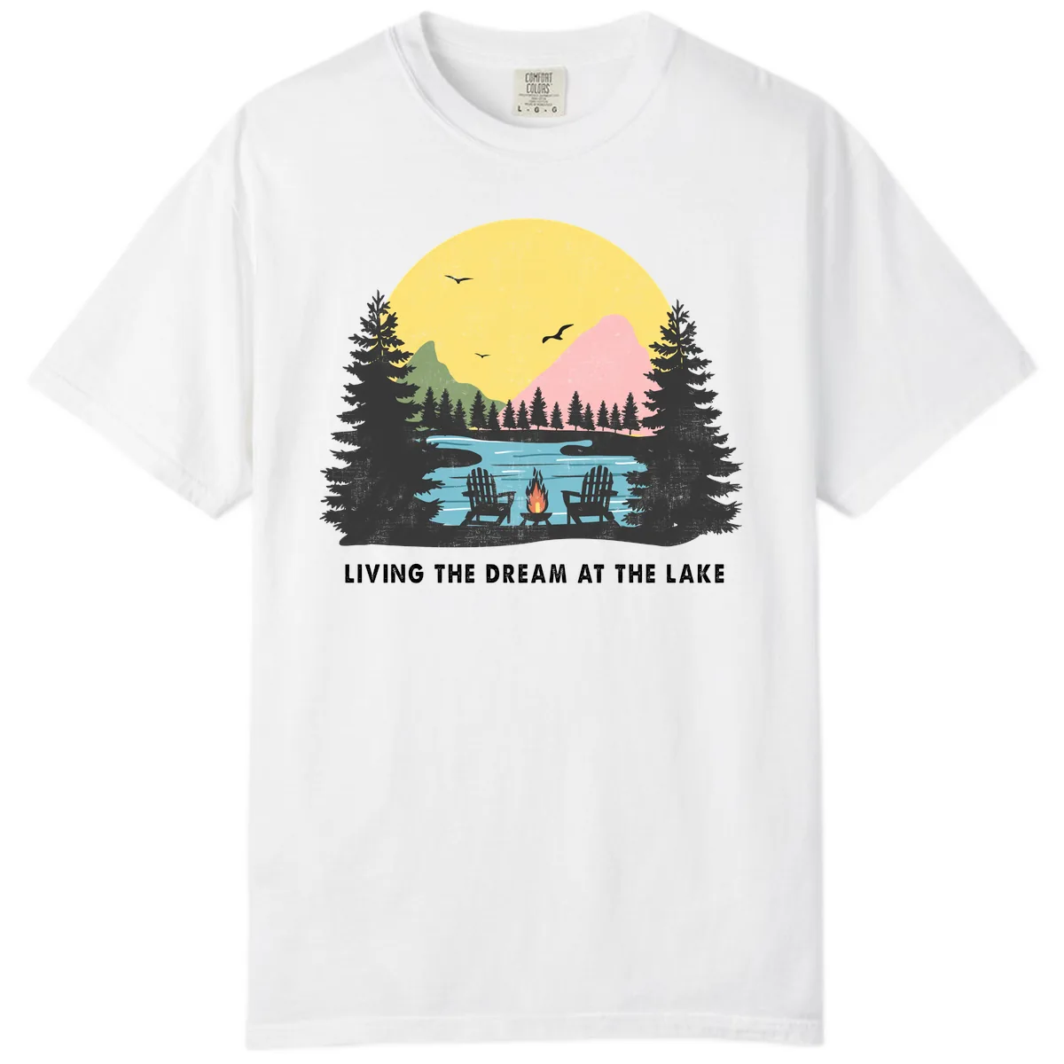 Living The Dream At The Lake Comfort Color in White