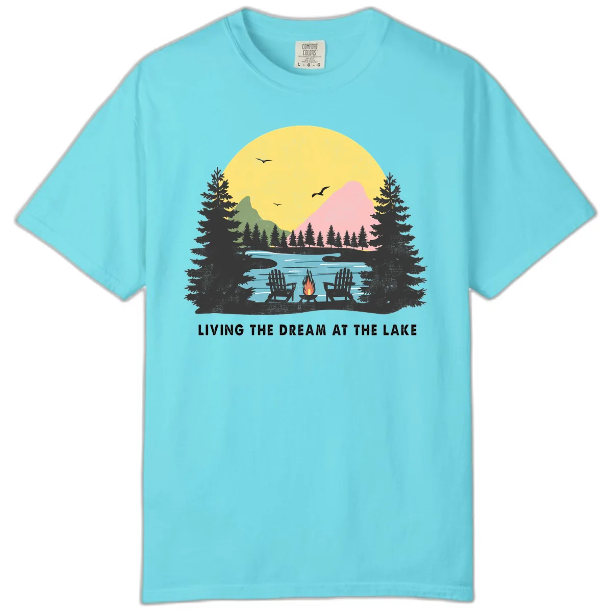 Living The Dream At The Lake Comfort Color in Lagoon Blue