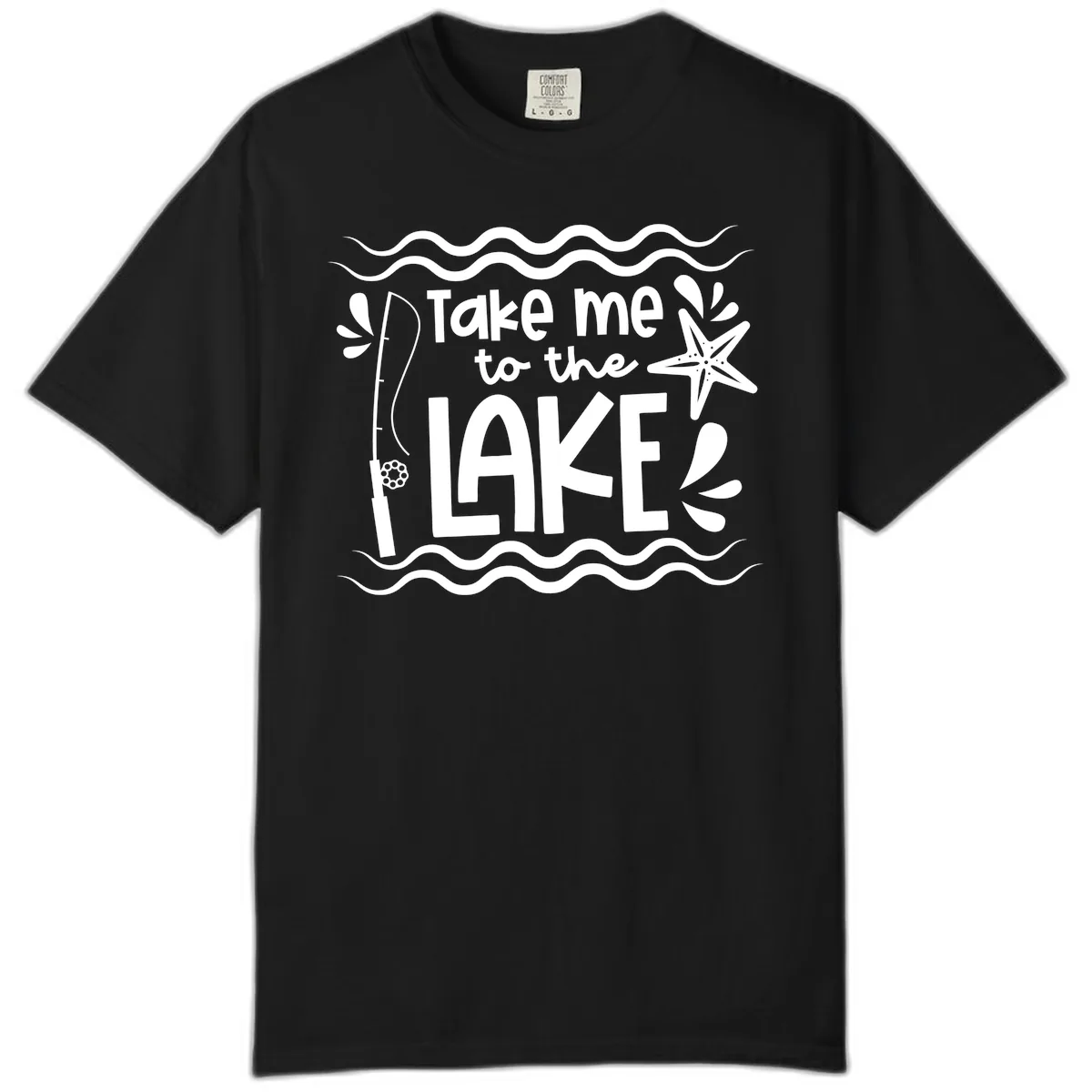 Take Me To The Lake Design Comfort Color in Black