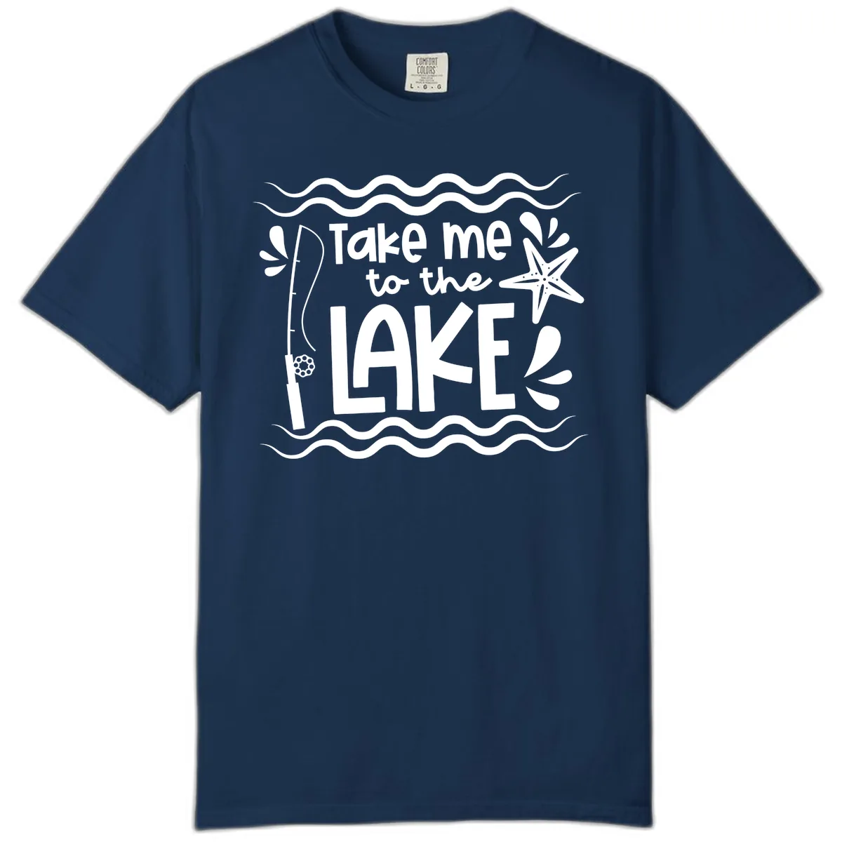 Take Me To The Lake Design Comfort Color in Navy
