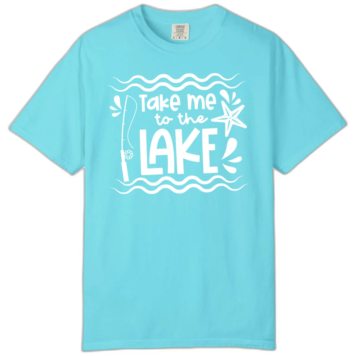 Take Me To The Lake Design Comfort Color in Lagoon Blue