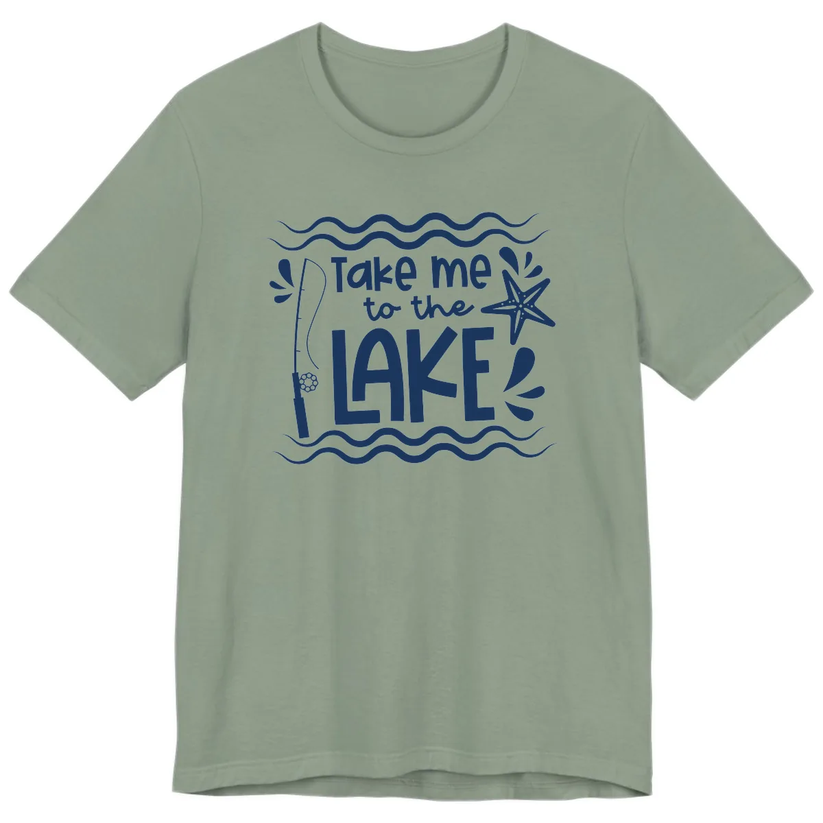Take Me To The Lake Design Premium T-Shirt in Sage