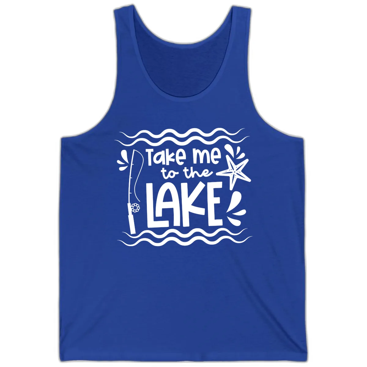 Take Me To The Lake Design Tank in True Royal