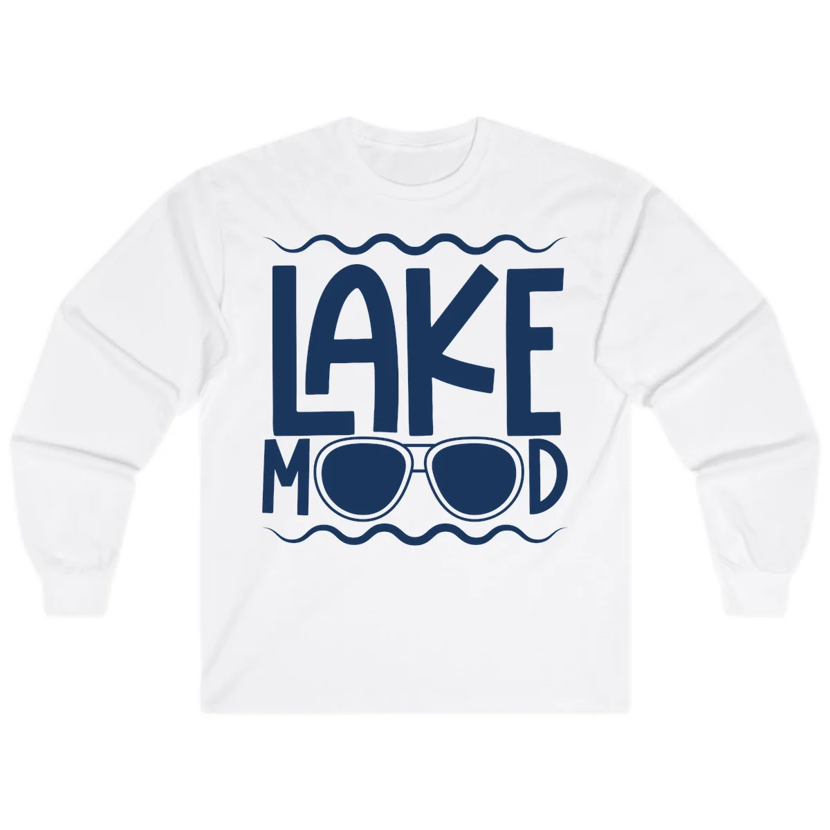 Lake Mood Sunglasses Design Long Sleeve in White