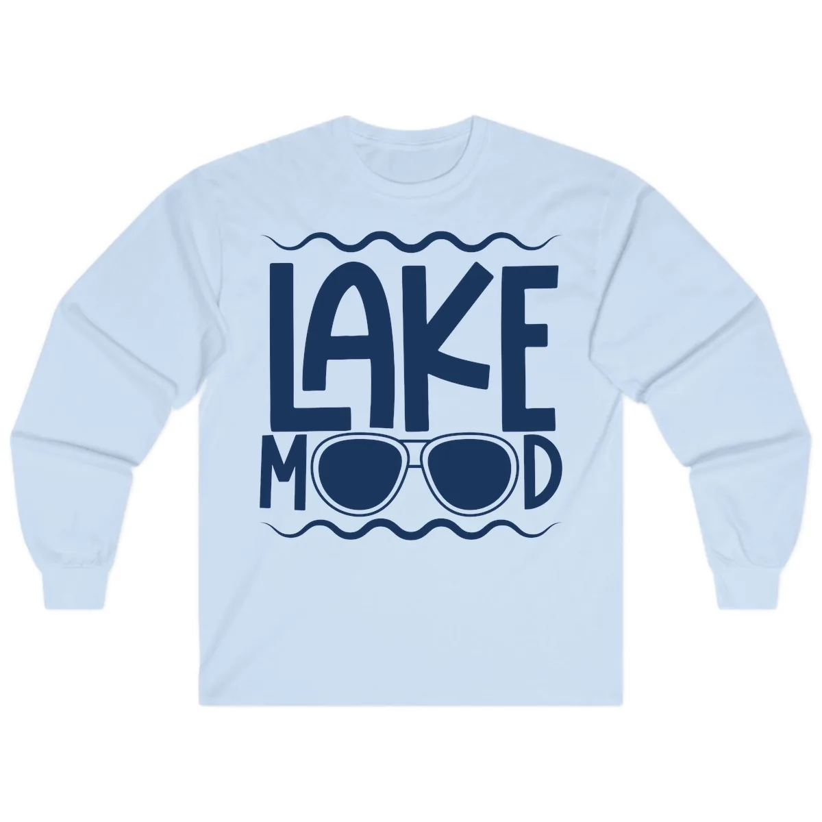 Lake Mood Sunglasses Design Long Sleeve in Light Blue