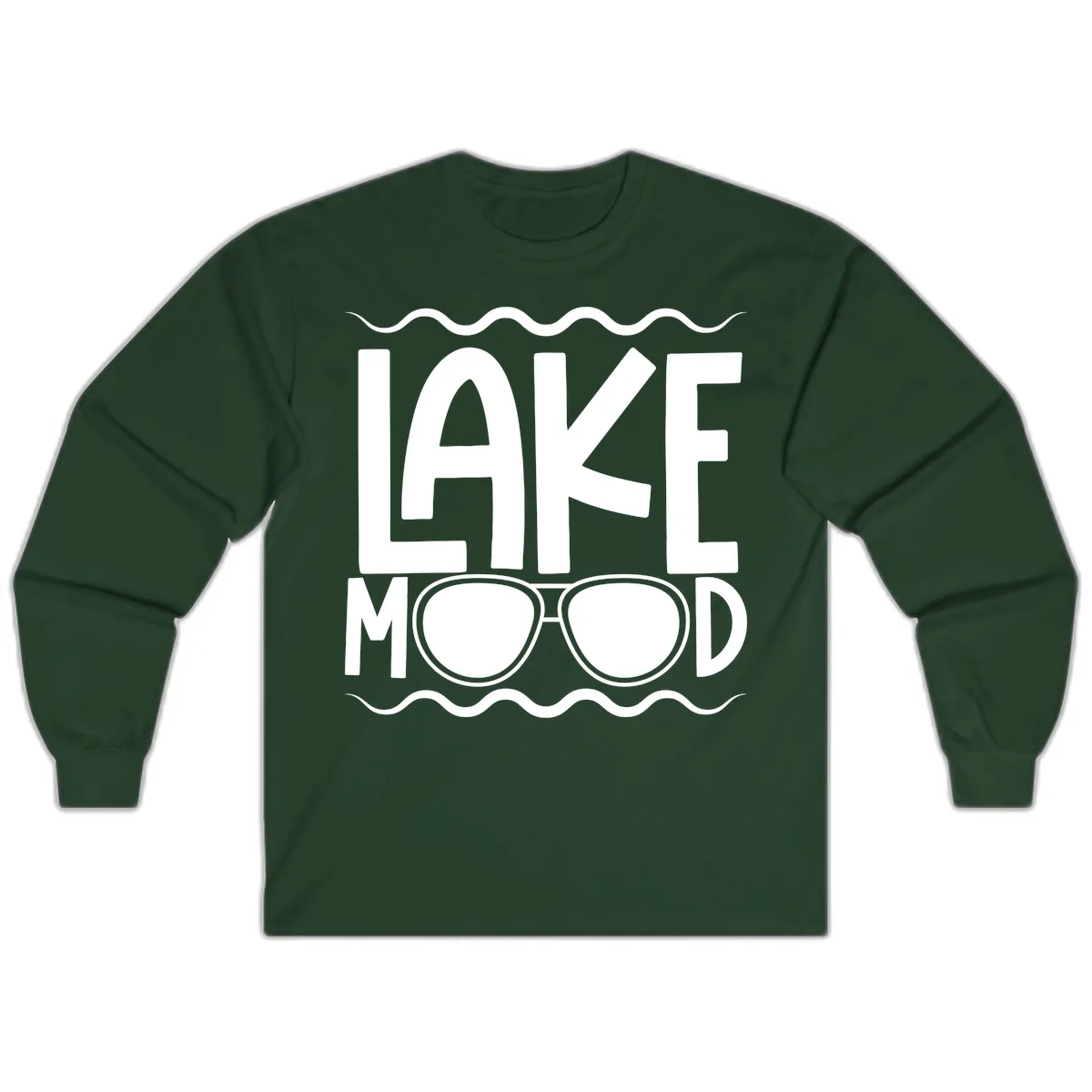 Lake Mood Sunglasses Design Long Sleeve in Forest Green