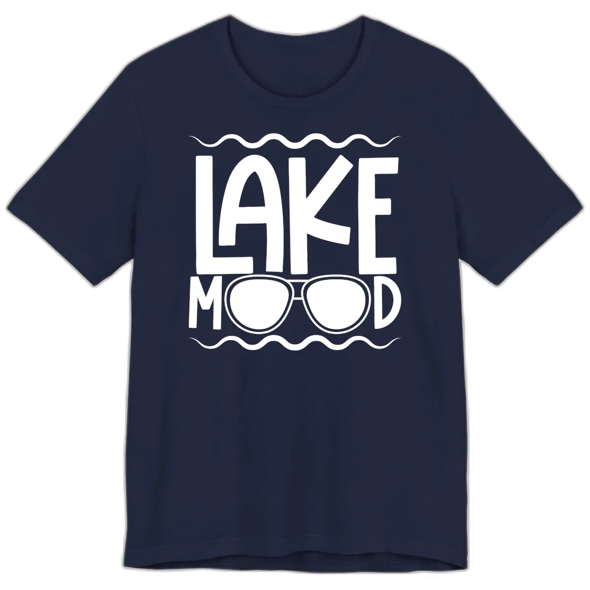 Lake Mood Sunglasses Design Premium T-Shirt in Navy