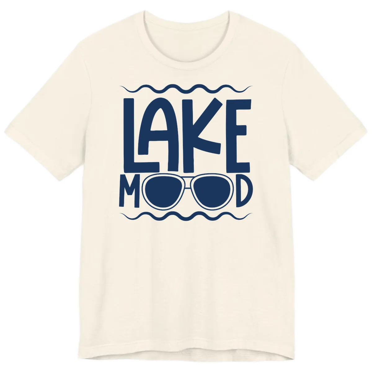 Lake Mood Sunglasses Design Premium T-Shirt in Natural