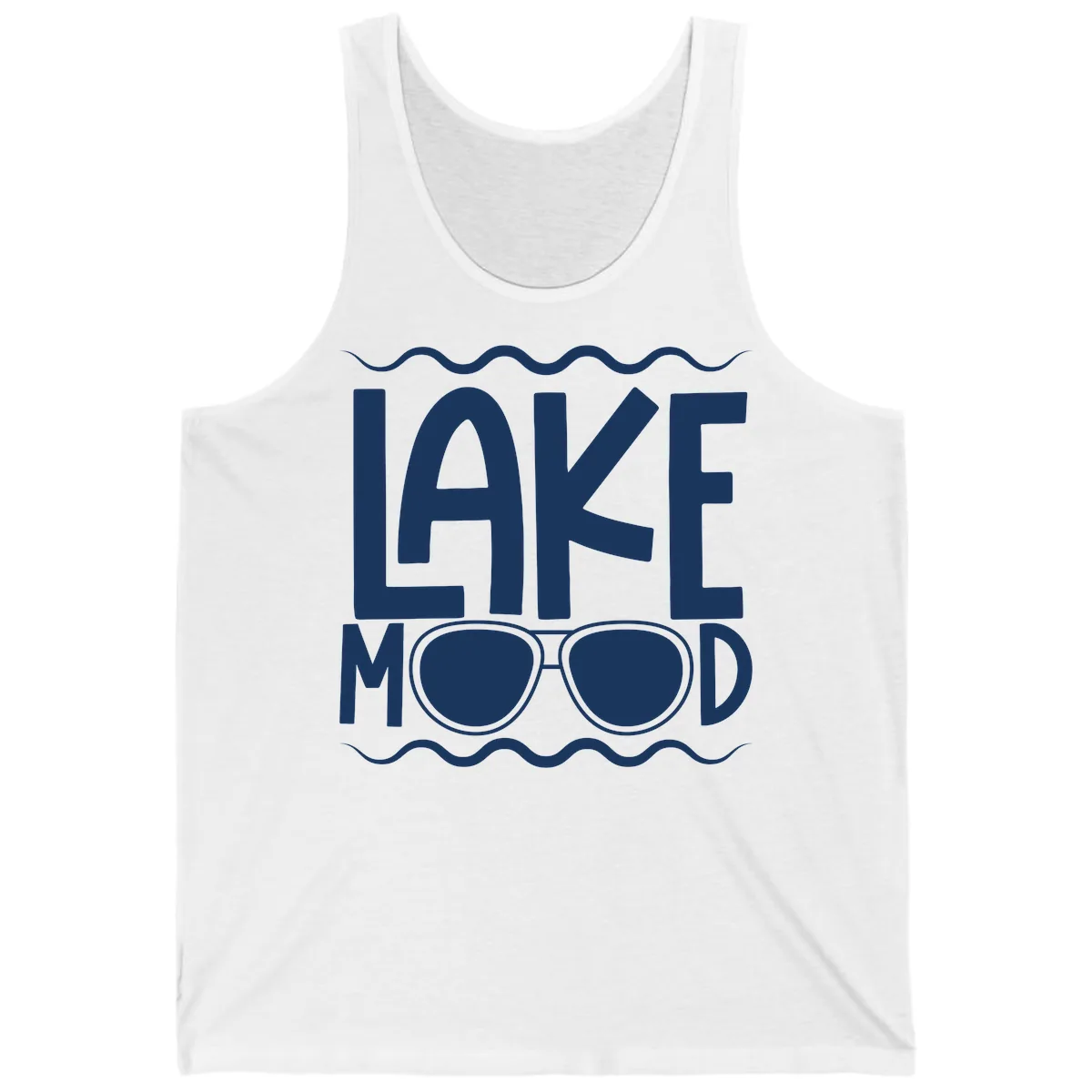 Lake Mood Sunglasses Design Tank in White