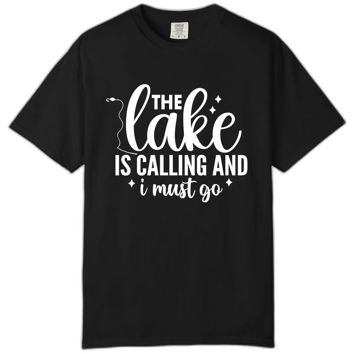 The Lake Is Calling And I Must Go Design Comfort Color in Black