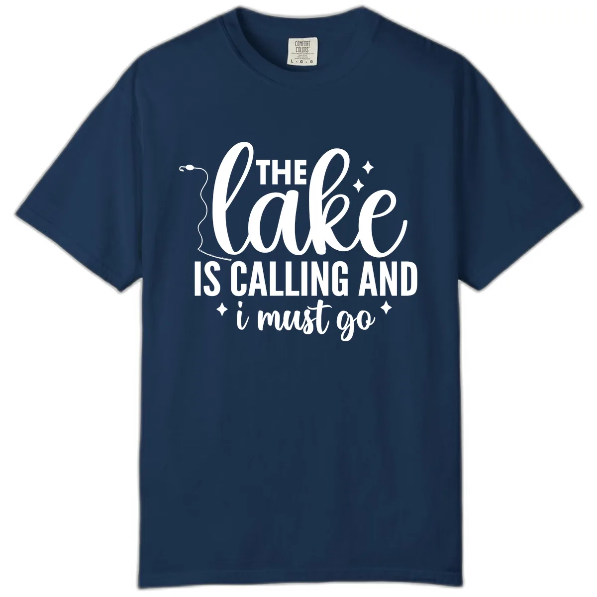 The Lake Is Calling And I Must Go Design Comfort Color in Navy