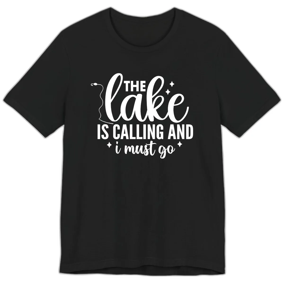 The Lake Is Calling And I Must Go Design Premium T-Shirt in Black