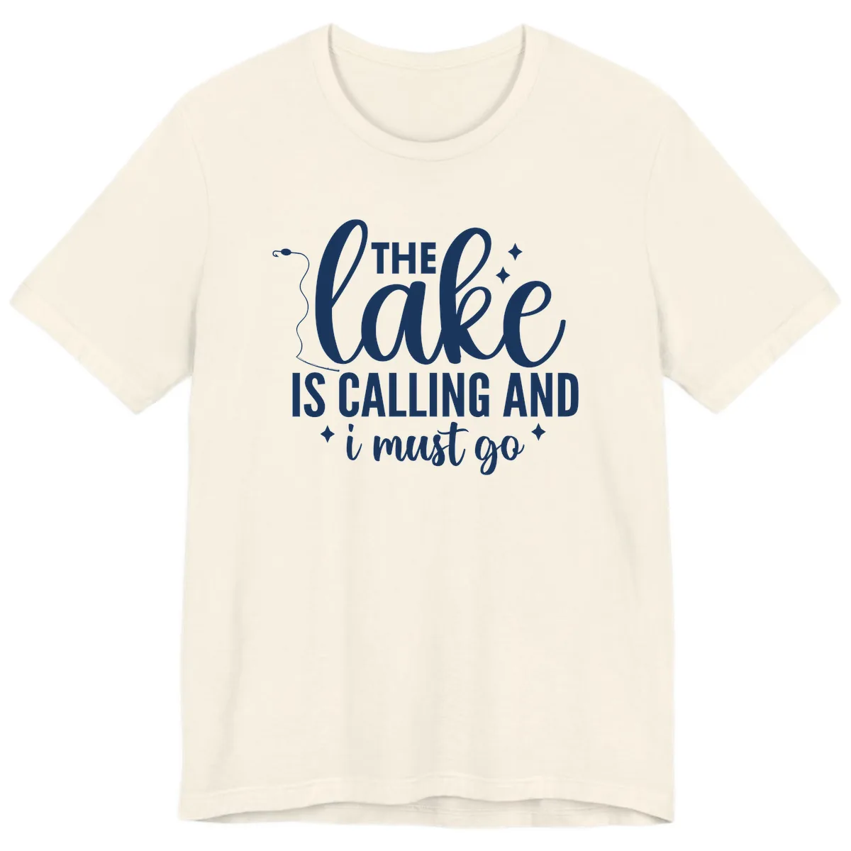 The Lake Is Calling And I Must Go Design Premium T-Shirt in Natural