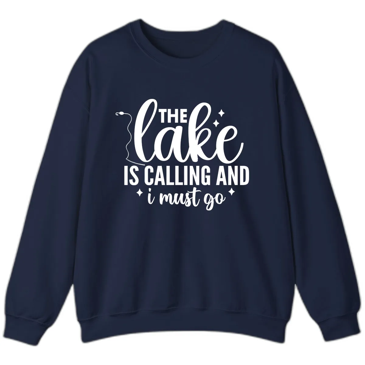 The Lake Is Calling And I Must Go Design Sweatshirt in Navy