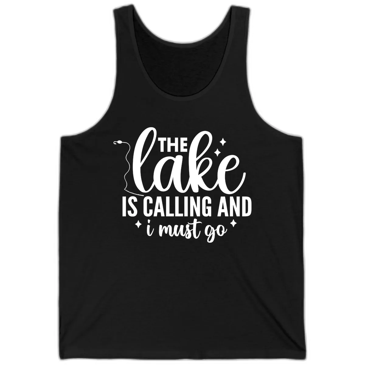 The Lake Is Calling And I Must Go Design Tank in Black