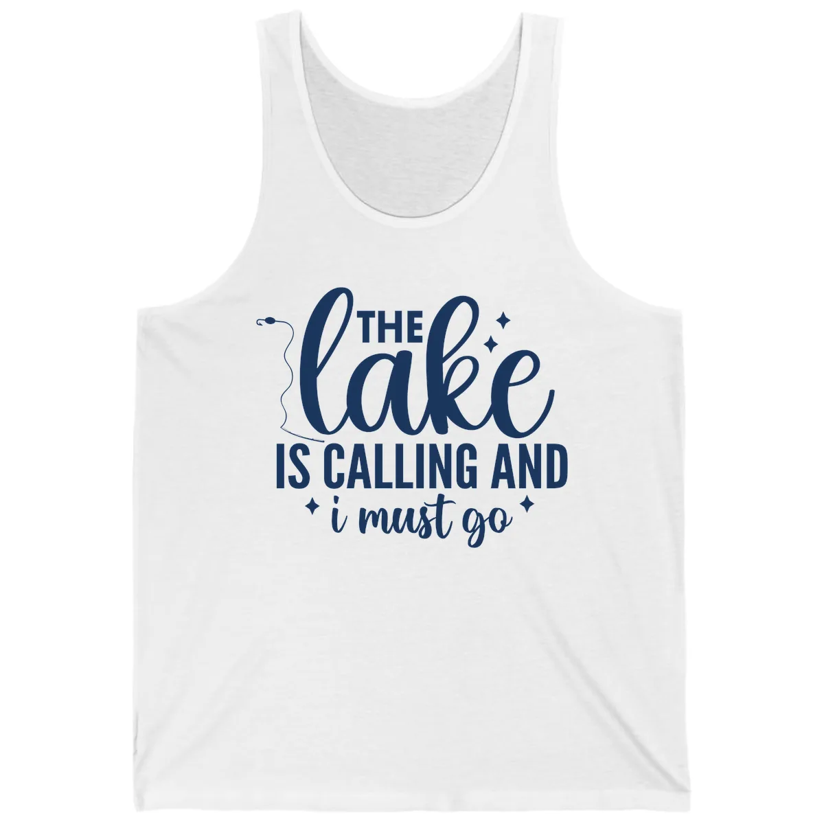 The Lake Is Calling And I Must Go Design Tank in White