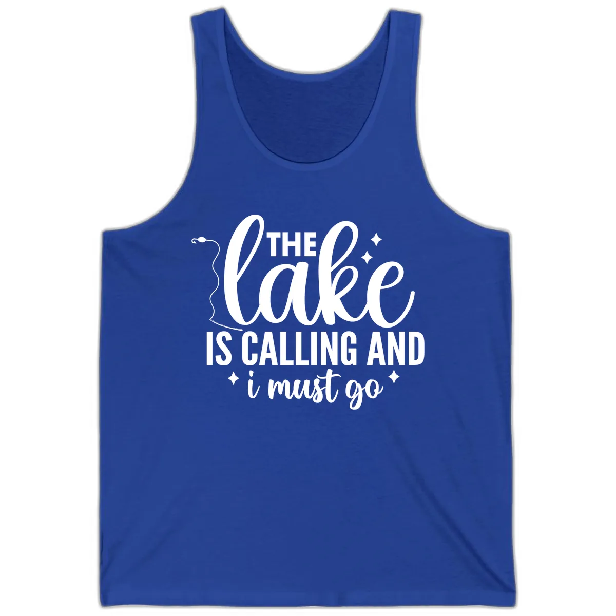 The Lake Is Calling And I Must Go Design Tank in True Royal